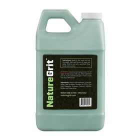 NatureGrit walnut shell scrub action removes oil and grime on dirty hands.