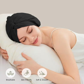 NatureKess double-layer silk wrap protects hair and preserves moisture overnight.