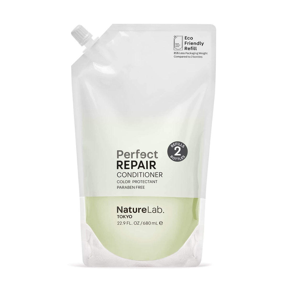 NatureLab Tokyo Perfect Repair Conditioner bottle front for silky, hydrated hair.