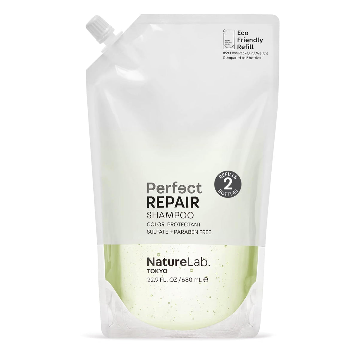NatureLab.TOKYO refill pouch reduces plastic waste.