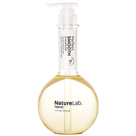 NatureLab TOKYO Perfect Smooth Shampoo bottle ready for weightless frizz control.