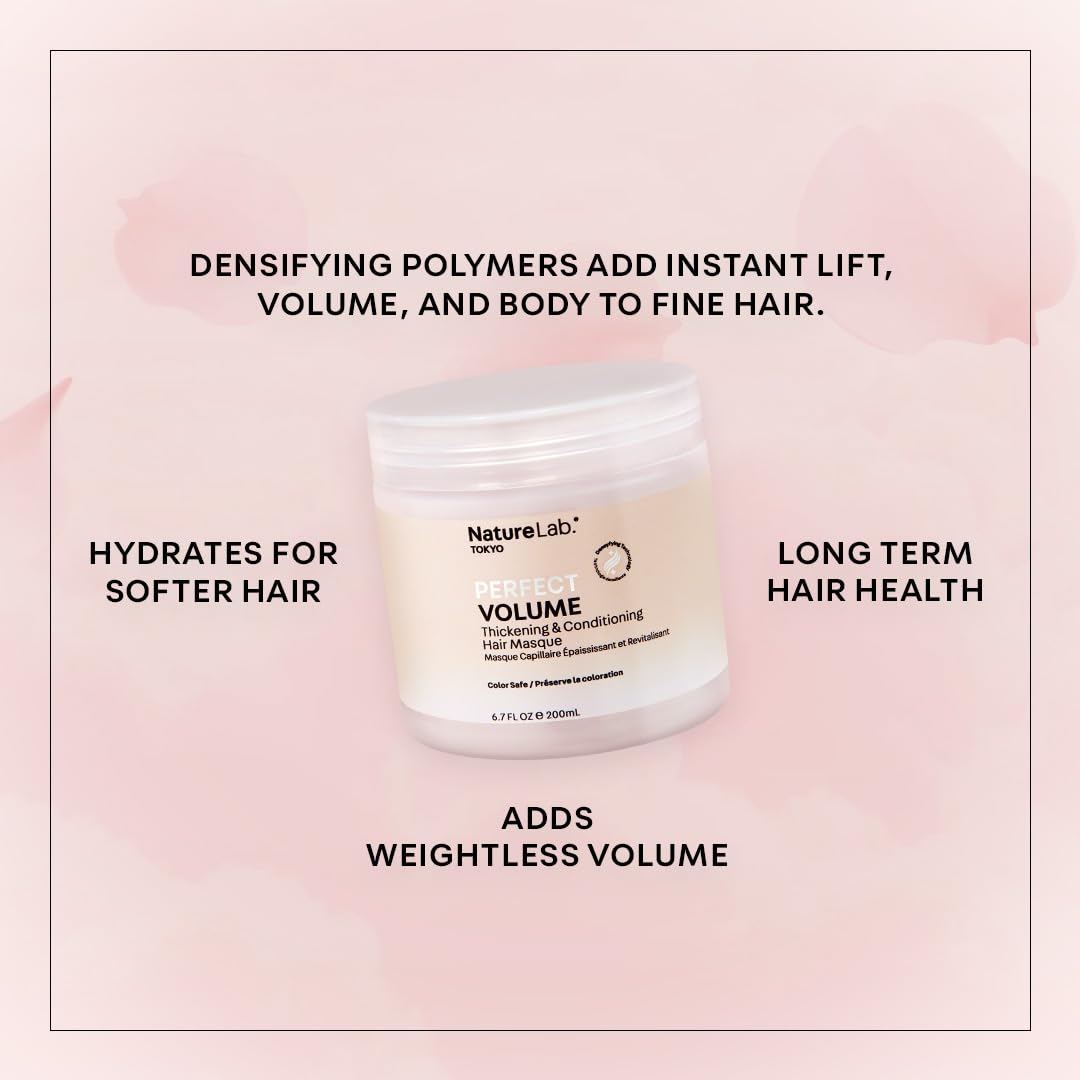 NatureLab.TOKYO Perfect Volume Masque ingredients reveal rice starch and vitamins