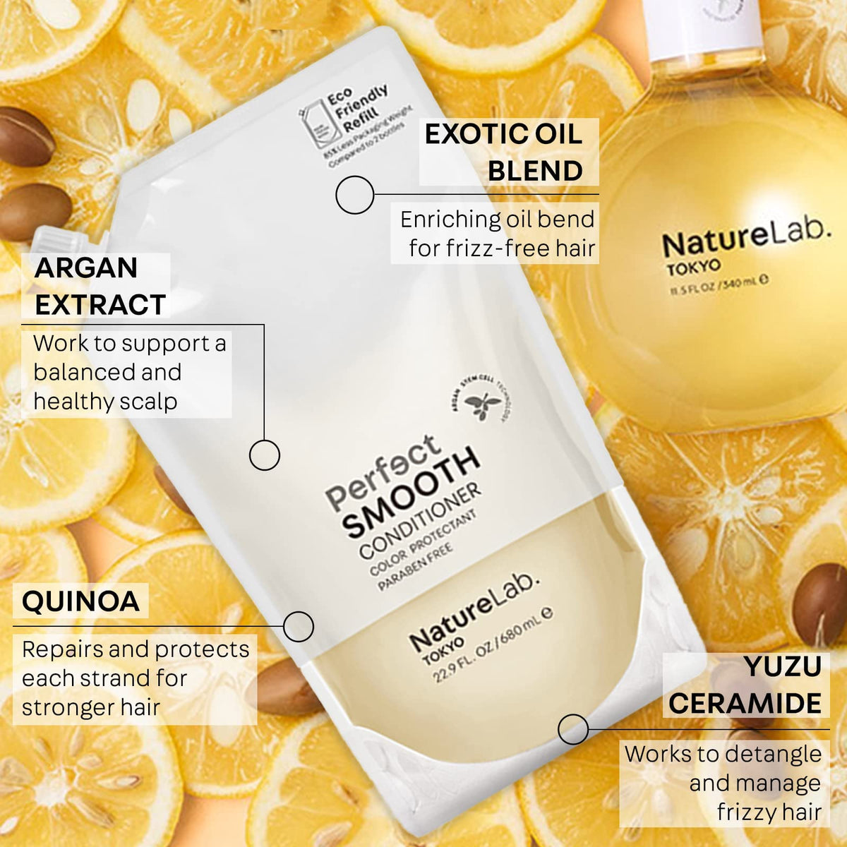 NatureLab TOKYO Refill Pouch showcases eco-friendly packaging reducing plastic waste.