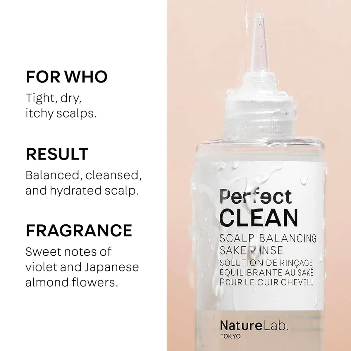 NatureLab.TOKYO Scrub texture closeup reveals exfoliating granules.