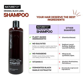 Naturepop Black Garlic Shampoo used in daily hair care routine