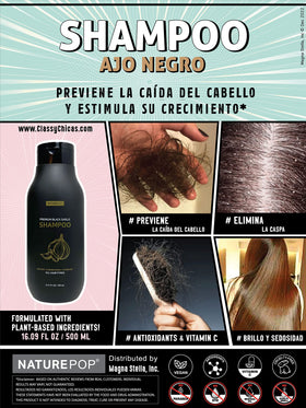 Naturepop Black Garlic Shampoo packaging hints at scalp relief and dandruff control