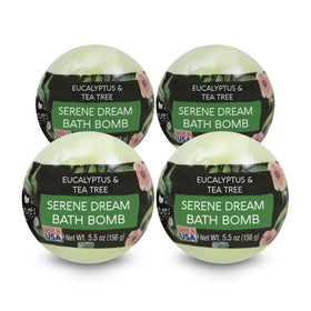Nature's Beauty Eucalyptus and Tea Tree Bath Bomb multi-pack in action hint of spa like experience