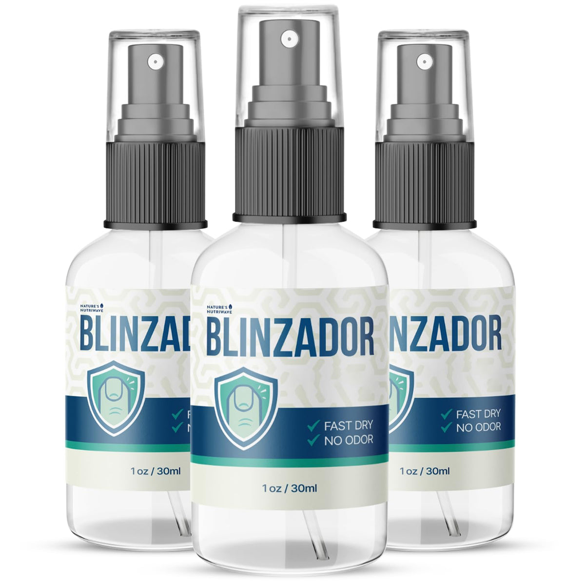 Nature’s NutriWave Blinzador bottle for easy daily foot and nail care.
