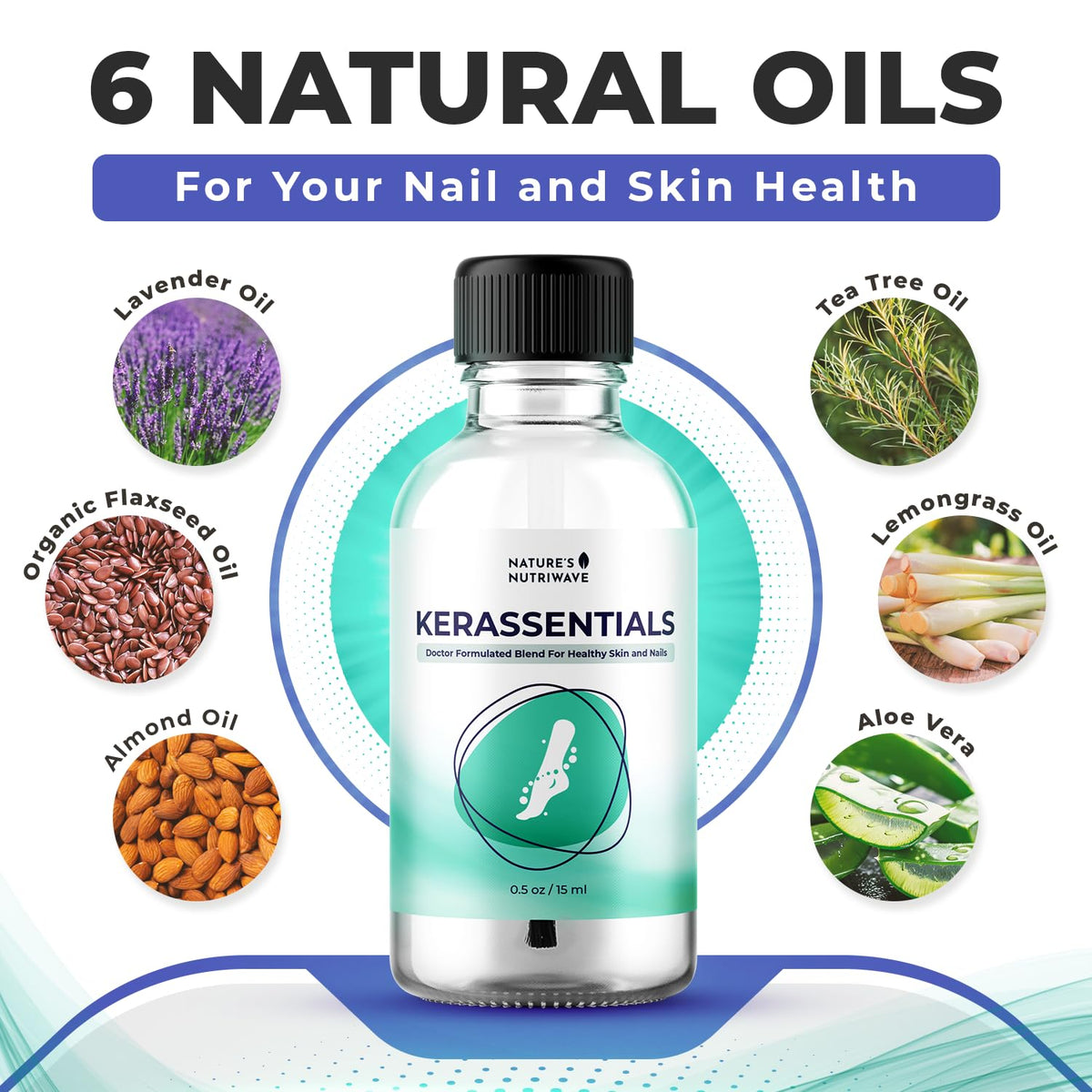 Dispensing Kerassentials Oil demonstrates quick absorption for comfortable daily use.