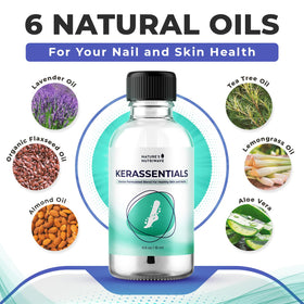 Dispensing Kerassentials Oil demonstrates quick absorption for comfortable daily use.