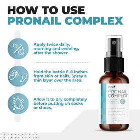 Pronail Complex Spray quick-penetration mist reaching around and under nails