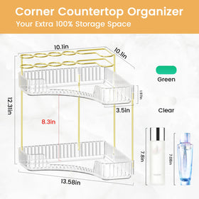NATURE'S SOURCE acrylic organizer offers sturdy, rust-proof storage for daily beauty routines.
