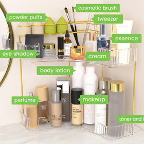 NATURE'S SOURCE clear trays showcase skincare and cosmetics with easy visibility.