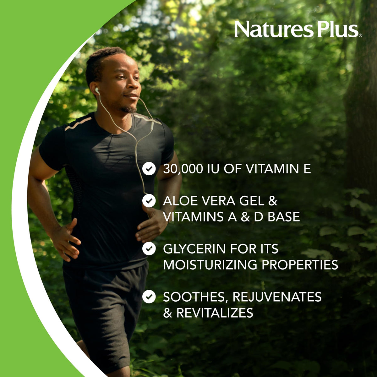 NaturesPlus Vitamin E Cream application on hand showing smooth texture and quick absorption
