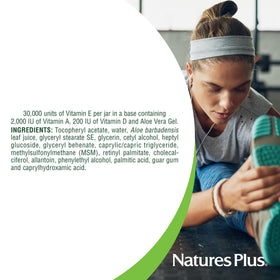 NaturesPlus Vitamin E Cream for daily face and body routine delivers lasting hydration