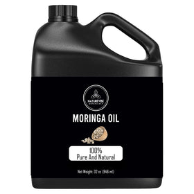 Naturevibe Botanicals Moringa Oil 32oz bottle for versatile skin and hair care.