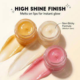 NatureWell Hydrating Lip Masks Vanilla close-up highlighting bright, radiant lips with soft shine.