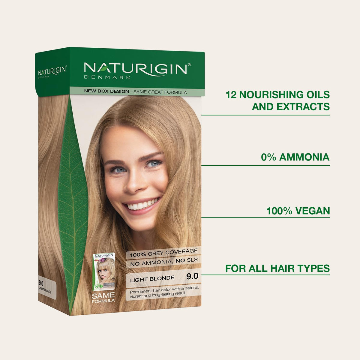 Naturigin 9.0 light blonde color swatches for shade matching