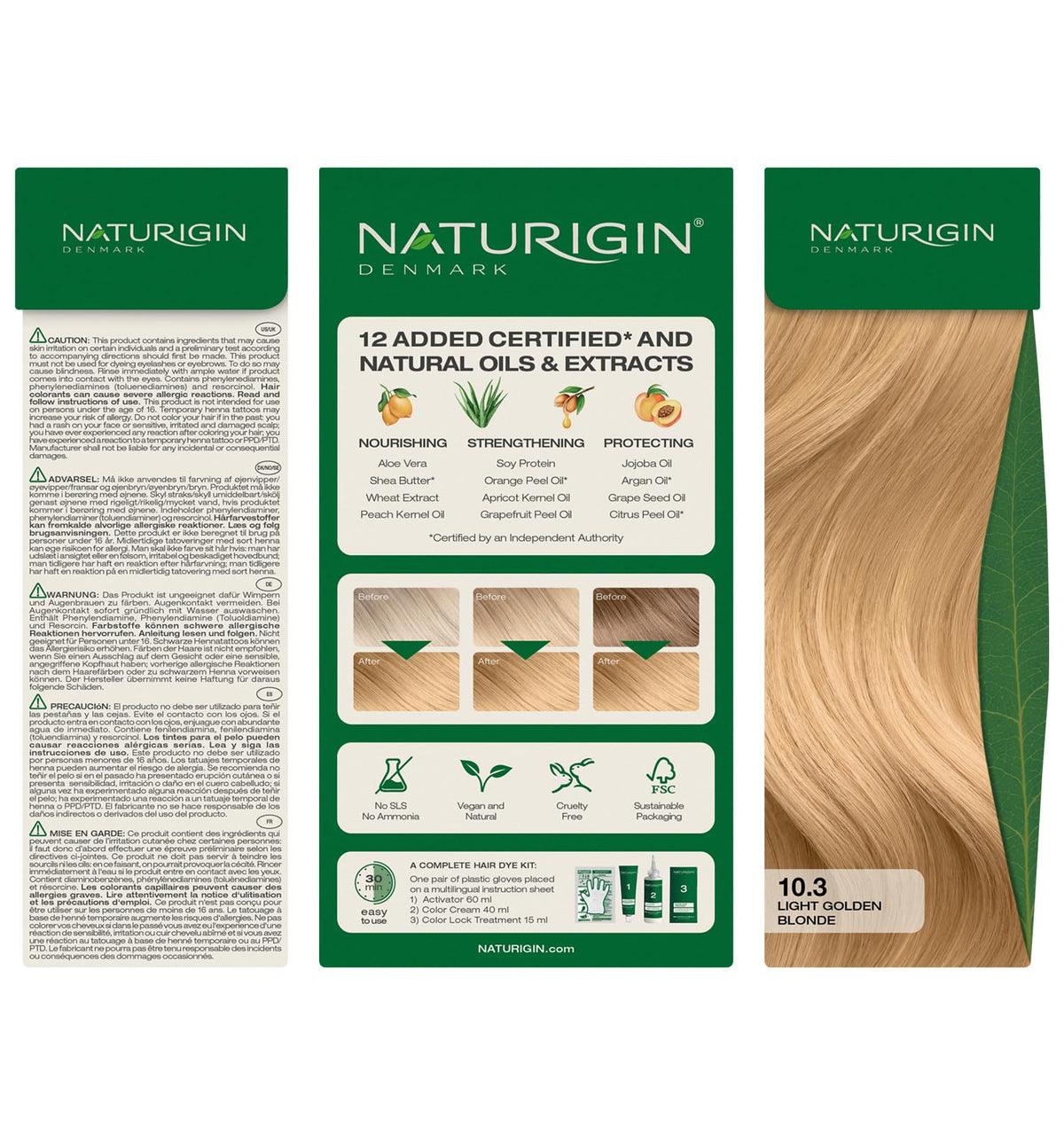 Naturigin all-hair-types-application image showing versatile shade for any hair.