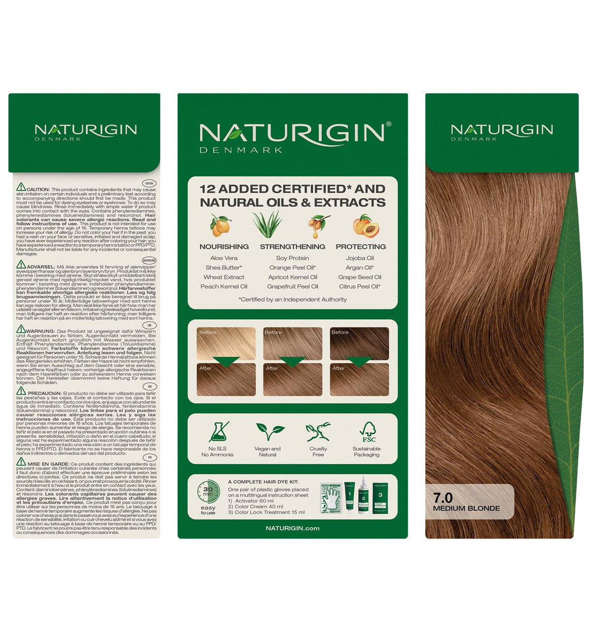 Naturigin aftercare glow for healthy-looking shine.