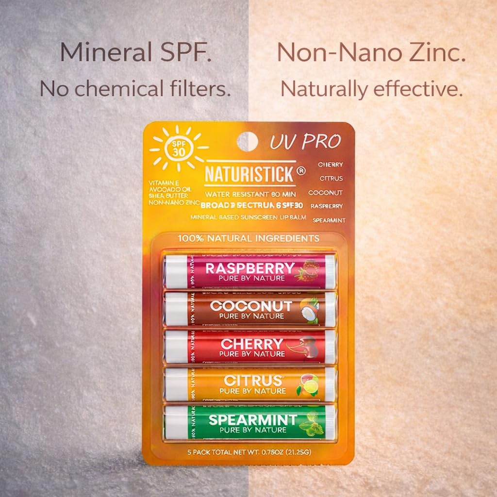 Naturistick UV Pro lip balm application texture shows smooth finish