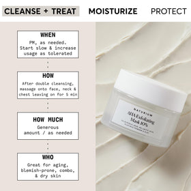 Naturium AHA Exfoliating Mask 10% application scene shows easy weekly use