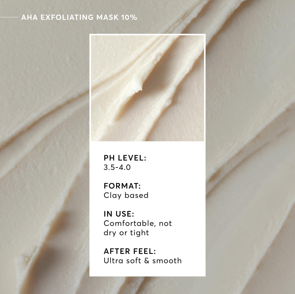 Naturium AHA Exfoliating Mask 10% ingredients panel emphasizes glycolic and lactic acids
