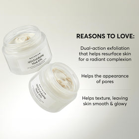 Naturium AHA Exfoliating Mask 10% texture close-up highlights smooth, refined skin feel