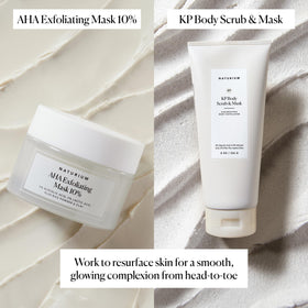 Naturium AHA Exfoliating Mask 10% vegan cruelty-free badge signals ethical skincare