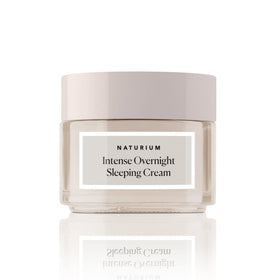 Naturium Intense Overnight Sleeping Cream jar with rich hydration texture.