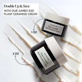 Applying Naturium ceramide rich moisture cream to skin for absorption