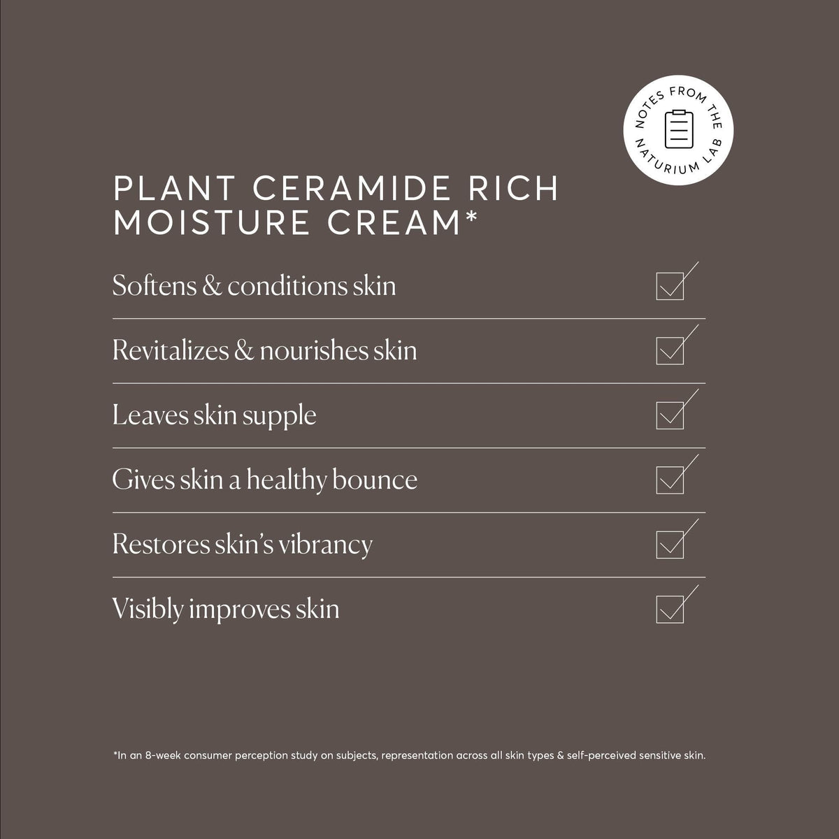 Label detail on Naturium ceramide rich moisture cream highlights ingredients and pH