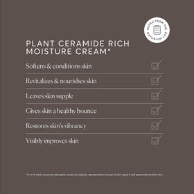 Label detail on Naturium ceramide rich moisture cream highlights ingredients and pH