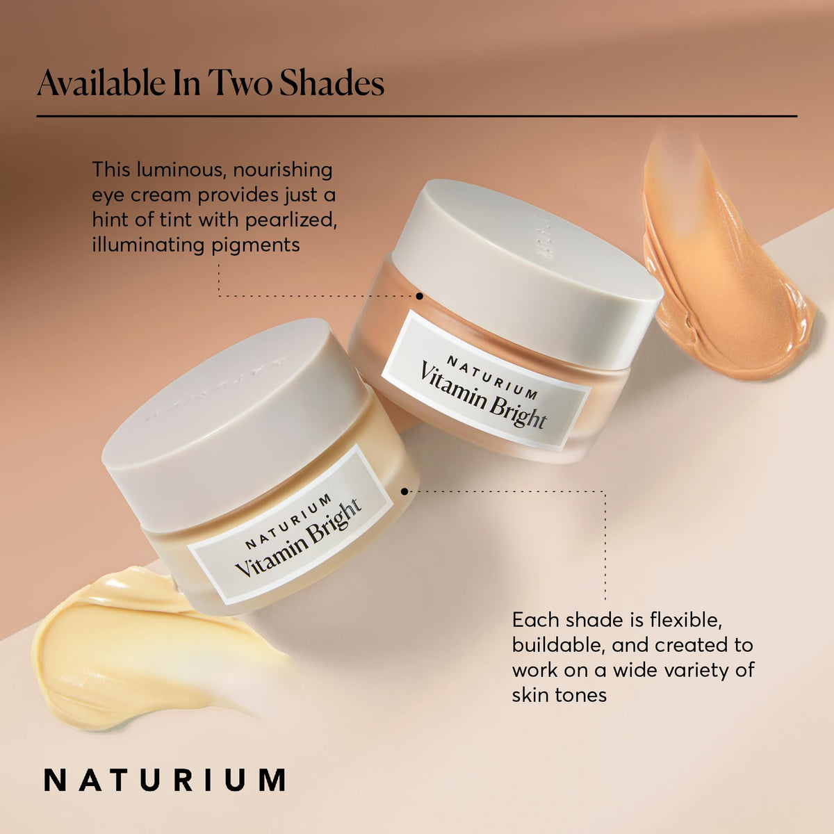 Cream texture shown delivering nourishing hydration around the eyes.