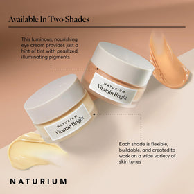 Cream texture shown delivering nourishing hydration around the eyes.