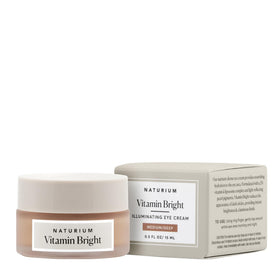 Naturium Vitamin Bright Illuminating Eye Cream bottle showing instant under-eye glow.
