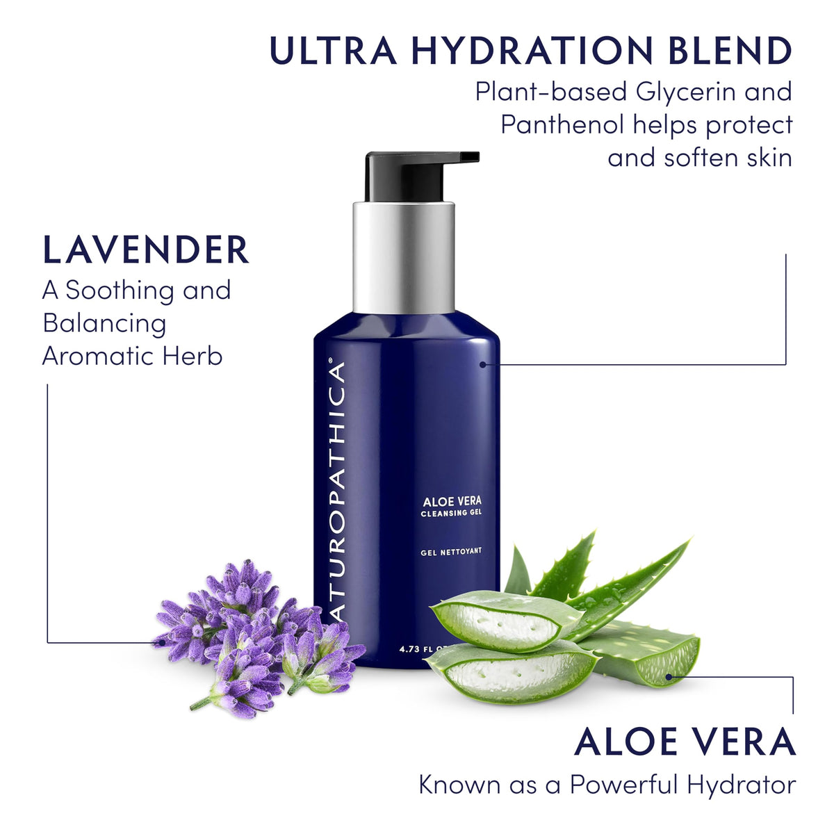Lavender component visible, suggesting soothing aroma and balance during use.