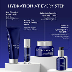 Naturopathica Calendula Essential Hydrating Cream ingredient highlight with calendula and borage oil