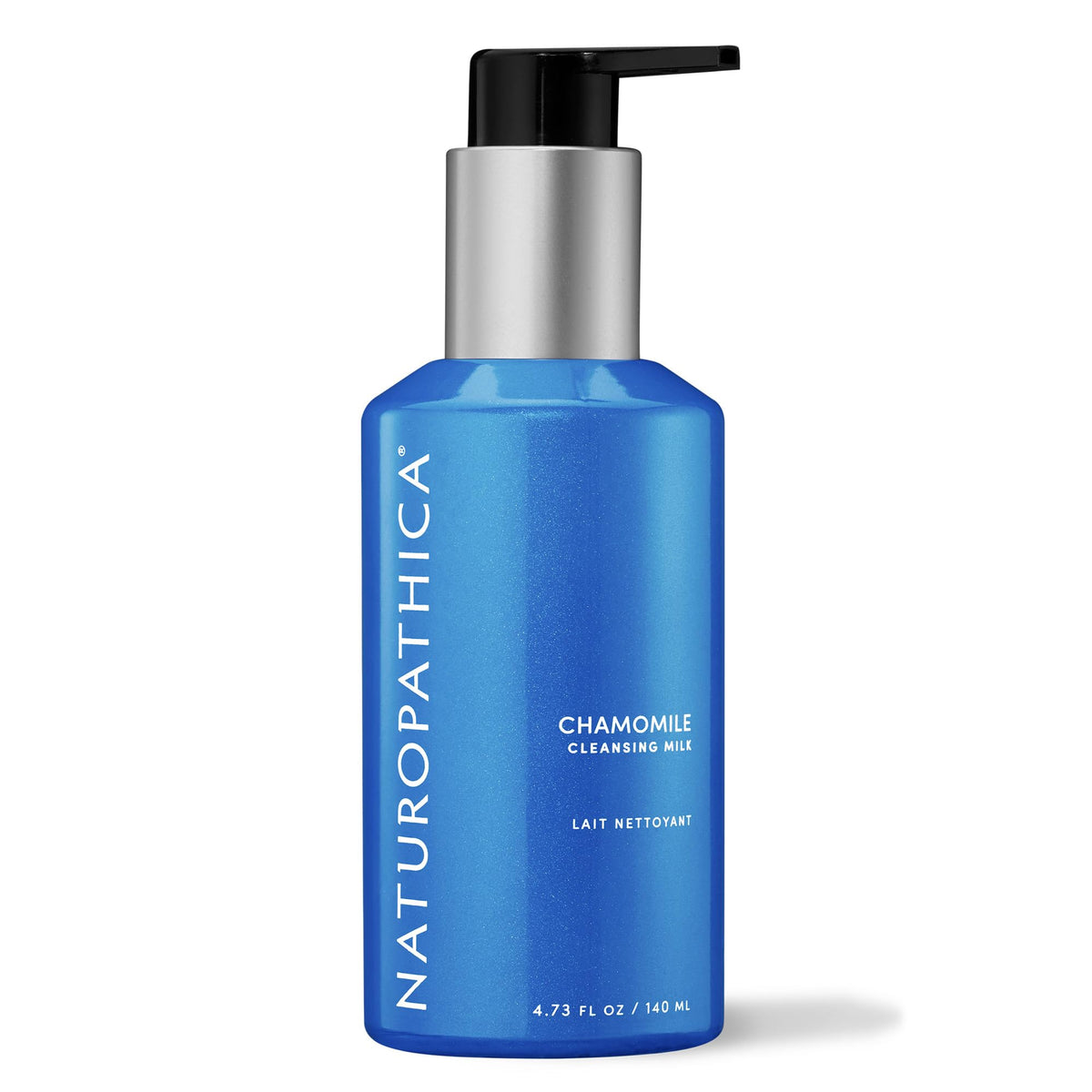 Naturopathica Chamomile Cleansing Milk bottle pump for gentle cleansing of dry skin.