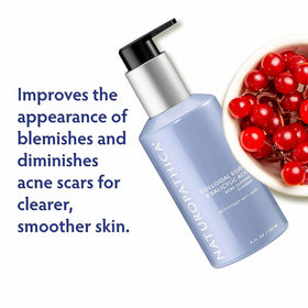 Naturopathica cleanser pump bottle with creamy lather ready to use.