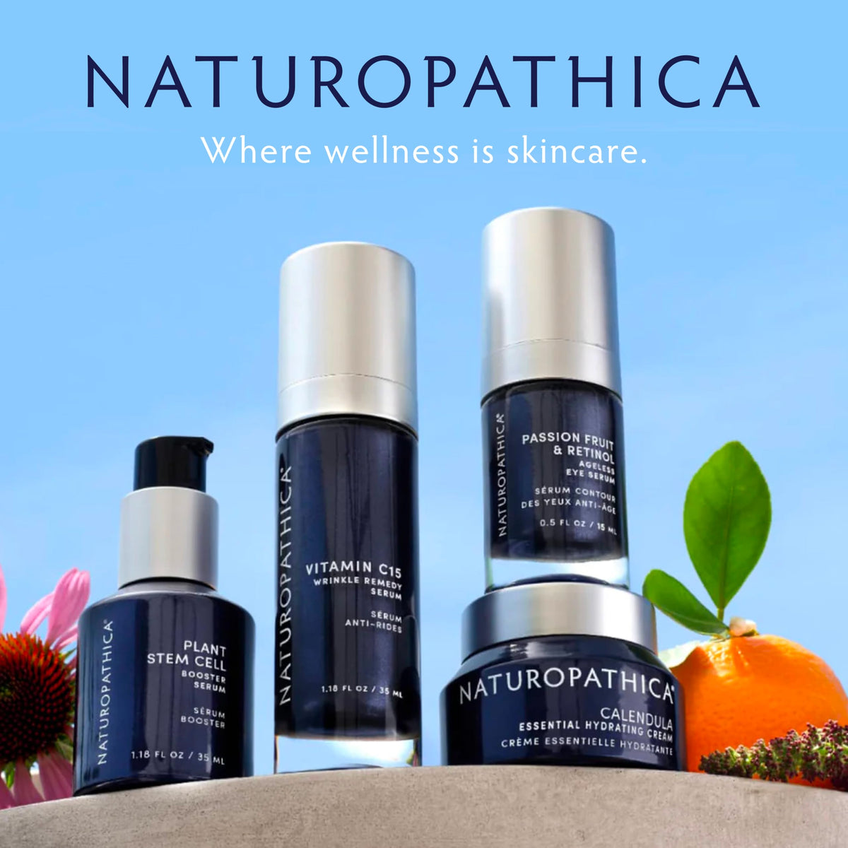 Naturopathica packaging showcases Lavender & Honey Balancing Mist.