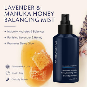 Naturopathica balancing mist spray delivering gentle hydration and calm.