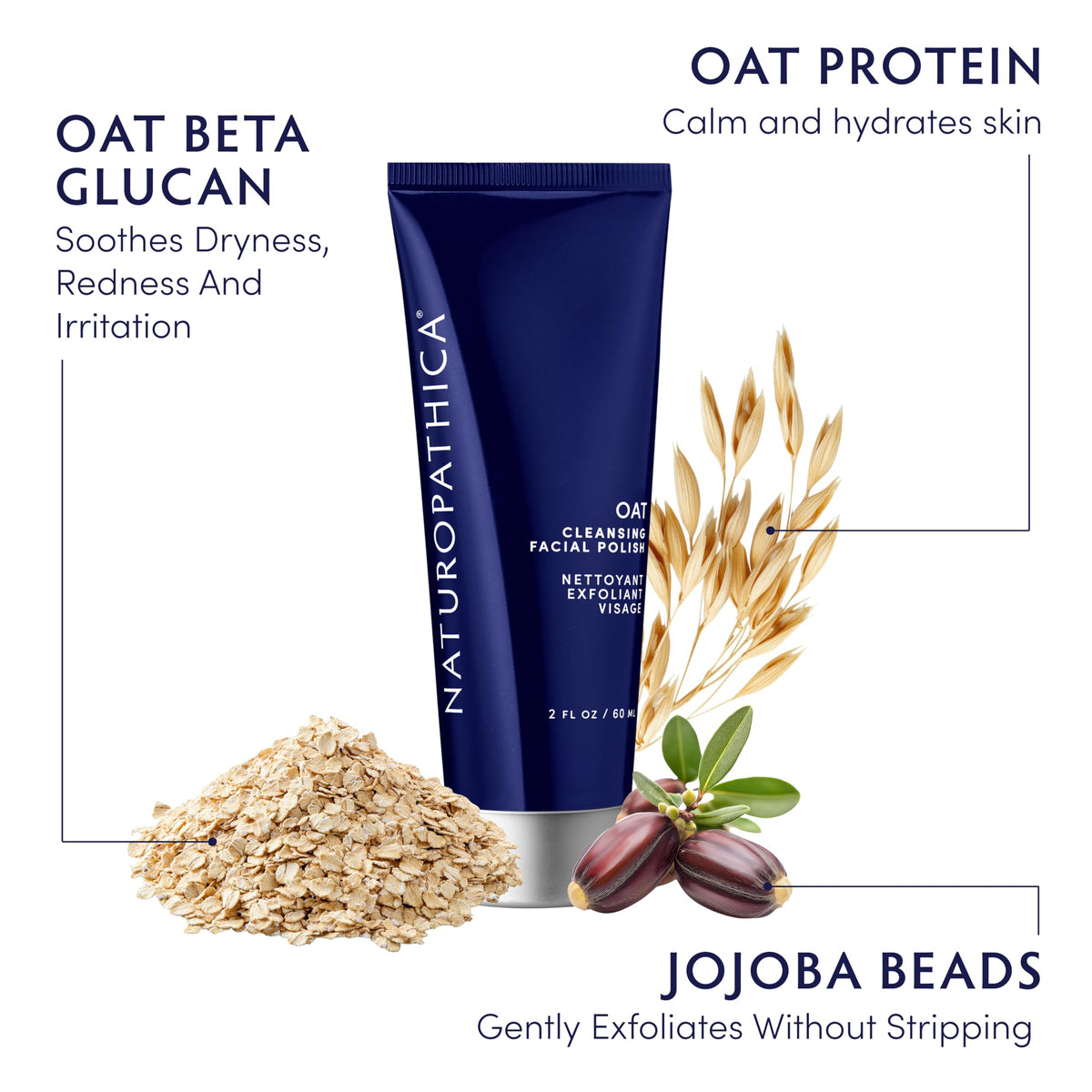 Naturopathica Oat Cleansing Polish exfoliating beads in action on skin