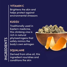 Naturopathica Vitamin C Revitalizing Lotion cream swirl on hand highlighting texture
