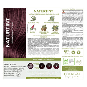 Naturtint 4M Mahogany Chestnut color instruction scroll for easy at-home use.