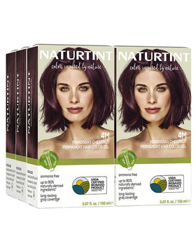 Naturtint 4M Mahogany Chestnut packaging front showing the six-pack for home coloring.