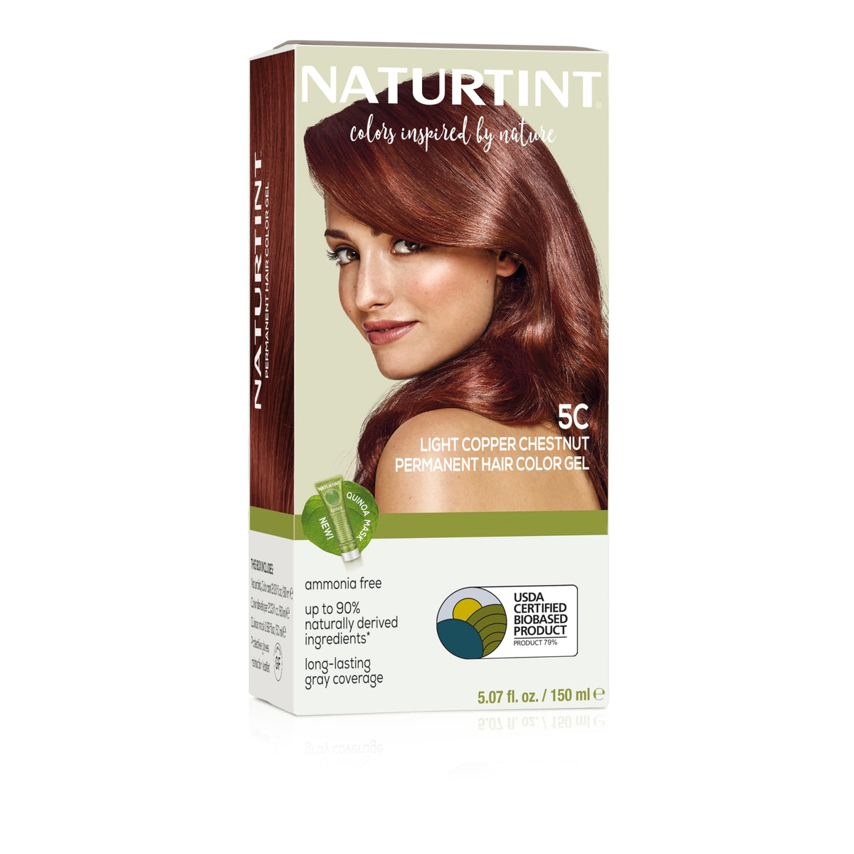 Naturtint 5C packaging shows shade and plant-based formula for home coloring.