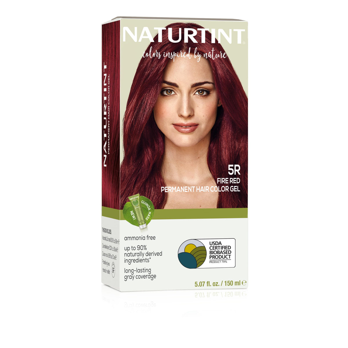 Naturtint 5R Fire Red color mix for vibrant, natural results and gray coverage