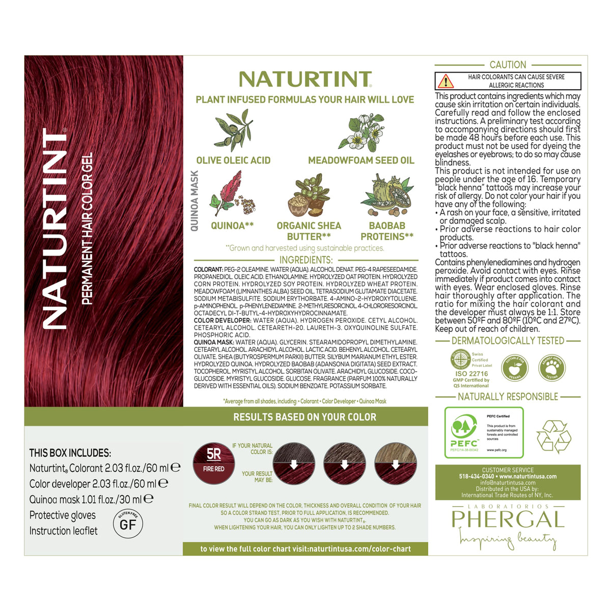 Naturtint 5R Fire Red plant-based ingredients for healthier-feeling hair