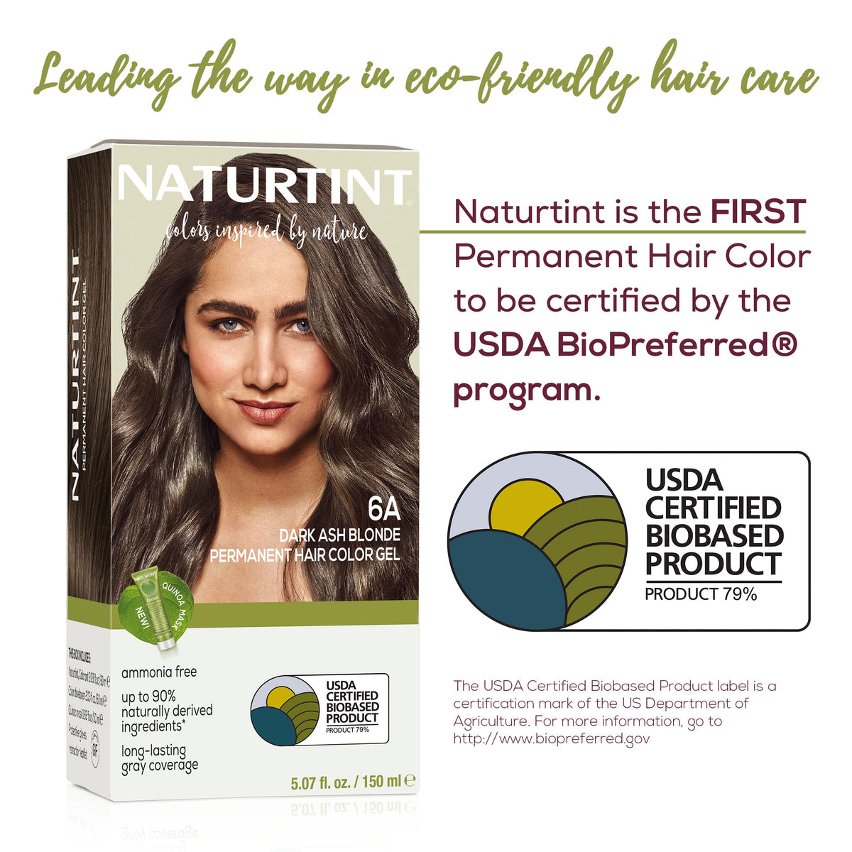 Naturtint 6A dark ash blonde ingredients emphasize plant-based formula for healthier-looking hair